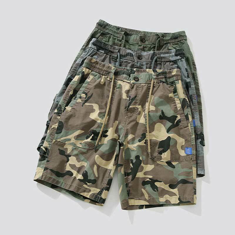 Camouflage Short Men Summer Casual Cotton Thin Loose Men traspirante Multi Pock Short Men Fashion Largo Size Cargo Pants Male
