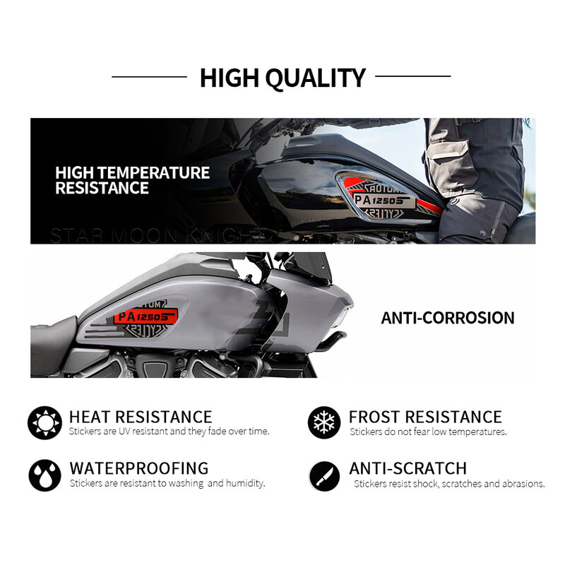 Tampon autocollant 3D pour réservoir de moto, couverture de protection pour réservoir d'huile et gaz, pour RA1250 PA1250 Pan America 1250 S spécial 2021 2022-