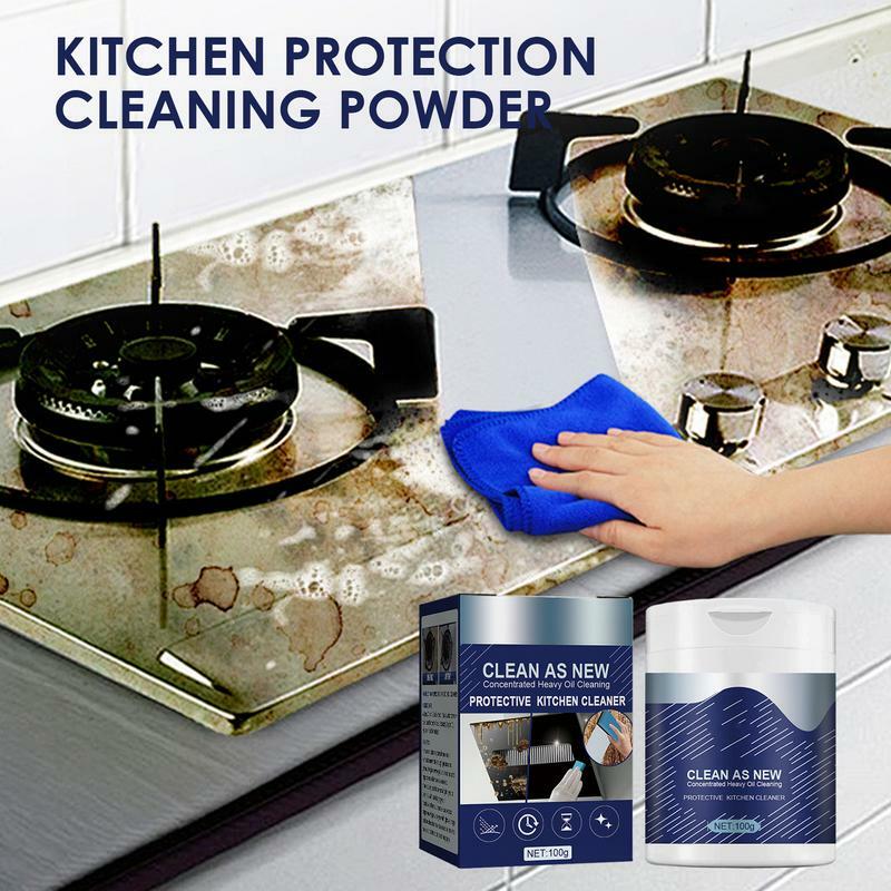 Küchen reinigungs pulver Mehrzweck-Fett reinigungs schaum reiniger Rostent ferner enthält Handschuhe Bürste und Wischt uch