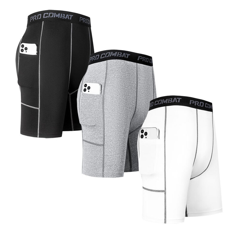 Leggings de compressão elástica para homens, treinamento em corrida, calças justas elásticas, secagem rápida, calças plus, leggings esportivos
