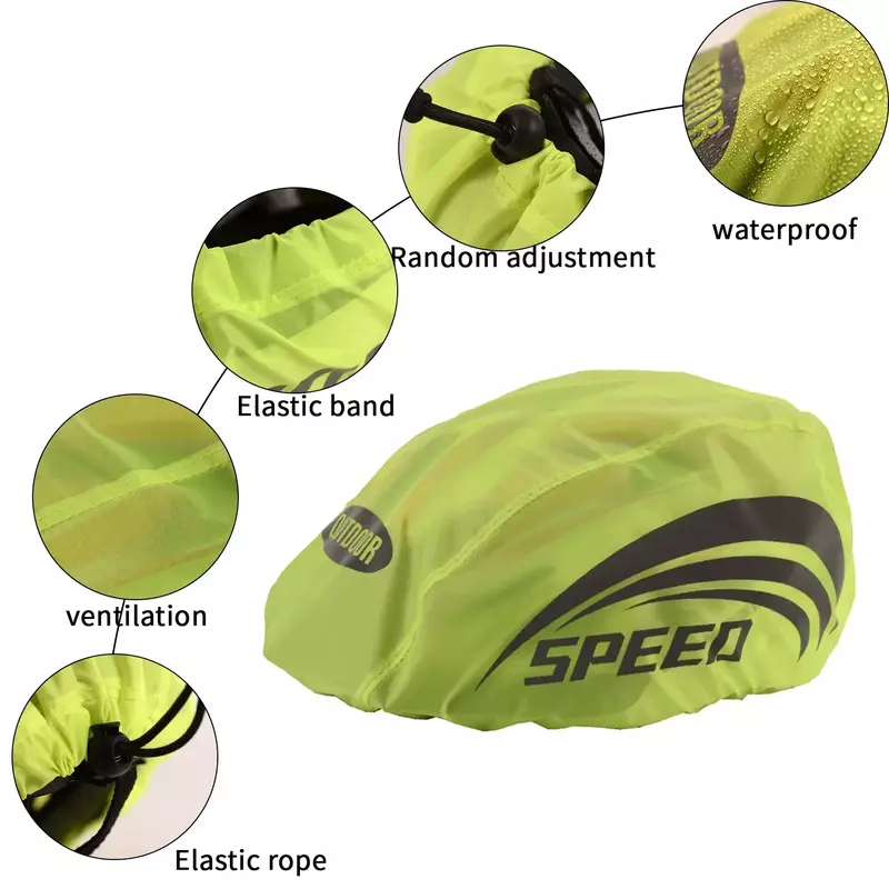 Bicycle Helmet Waterproof Cover With Reflective Strip Cycling Cap MTB Road Bike Helmet Rain Cover Oxford Cloth Protection Cover