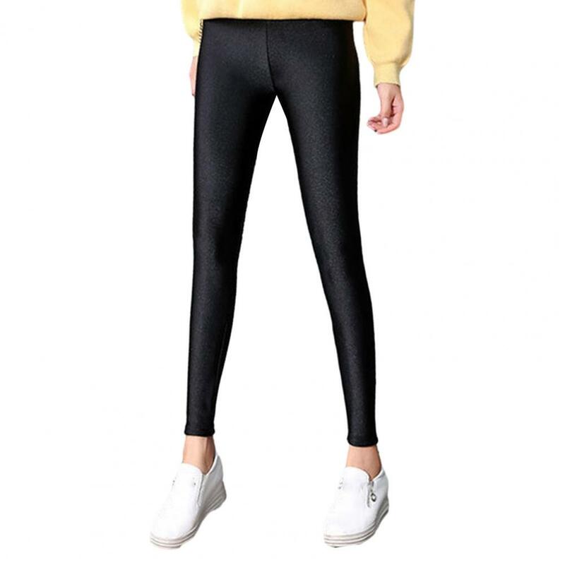 Warm Women Tight Trousers High Waist Women's Winter Pants Thick Plush Elastic Skinny Compression Soft Solid Color for Cold