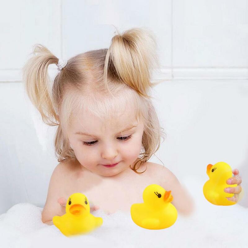 Giocattolo anatra da bagno con suono sonoro giocattolo anatra per bambini Set di giocattoli da bagno anatra stridulo per l'udito dei bambini per la casa