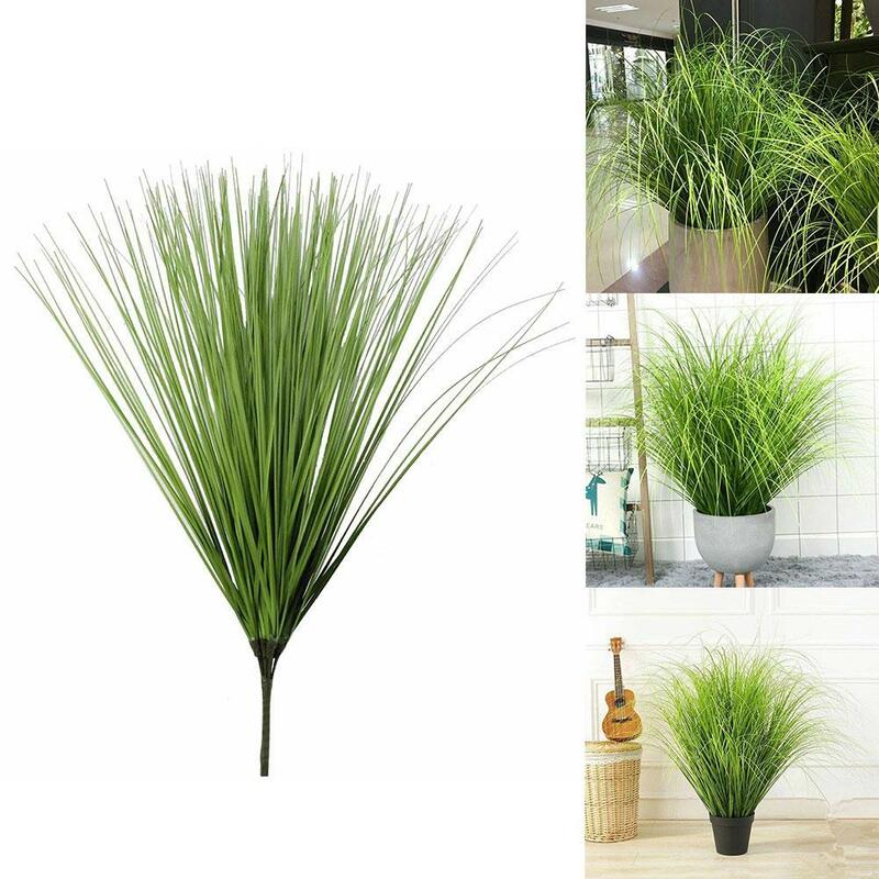 60cm Artificial Onion Grass Faux Pampas Grass Plants Tropical Plant Indoor Fake Reed Wheat Grass Outdoor For Living Room Decor