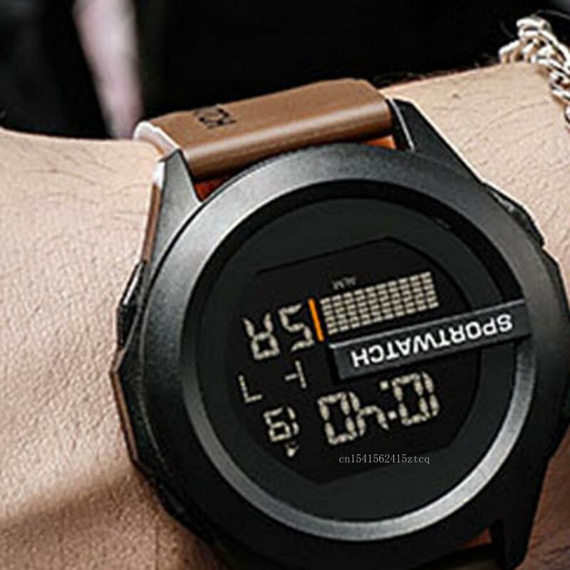 Электронные часы со светодиодной подсветкой, водонепроницаемость 50 м, Регулируемый силиконовый ремешок, мужские и женские спортивные наручные часы, умные часы