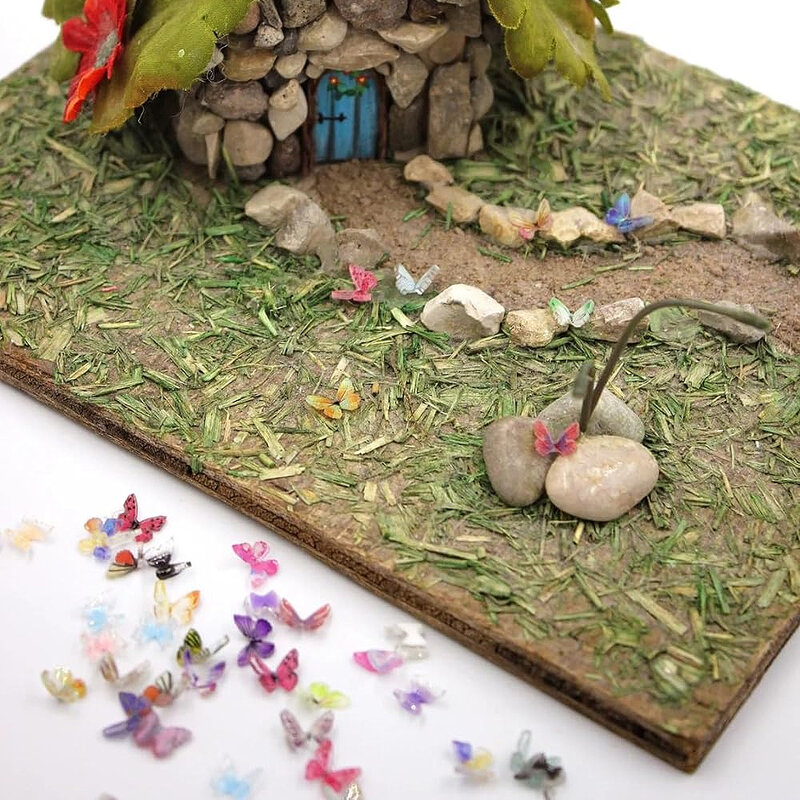 작은 믹스 나비 미니어처-요정 정원 장식, 마이크로 조경 DIY 공예 장식, 10 개, 30 개, 50 개