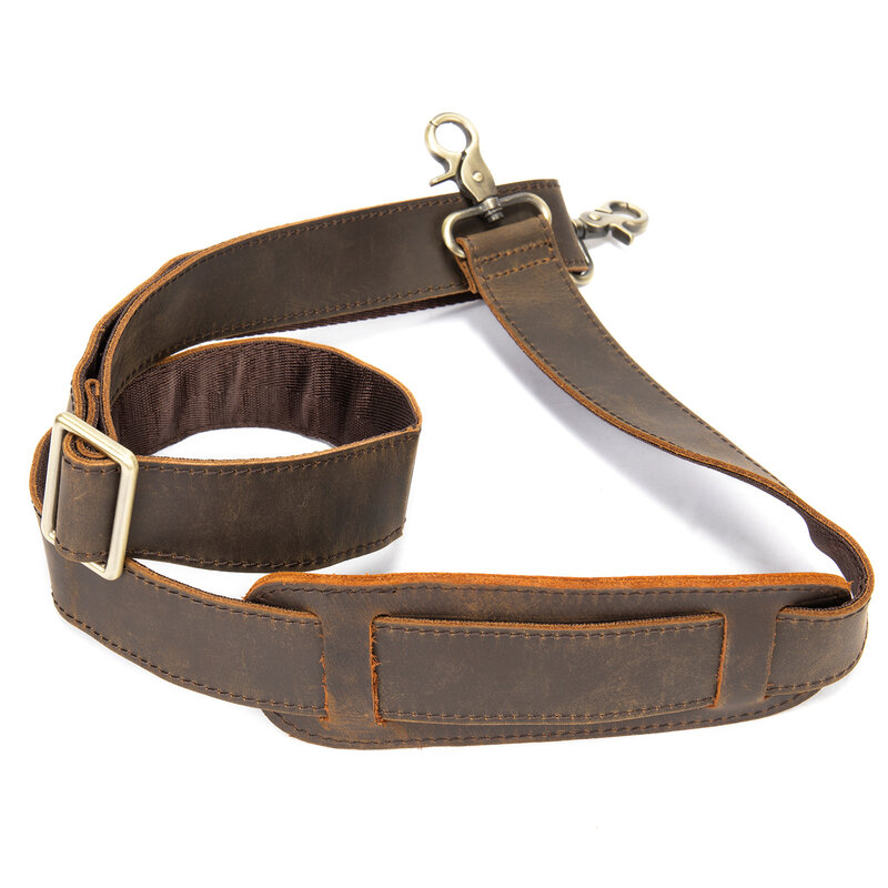حزام من الجلد قابل للتعديل لحقيبة الكتف ، حقائب رسول طويلة للرجال ، Vintage