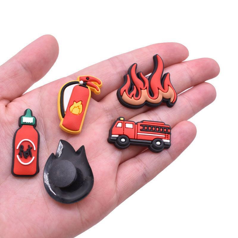 Fire Hydrant Extinguisher engine ladder series shoe charms accessories decroations buckles for clog bracelet DIY gift unisex