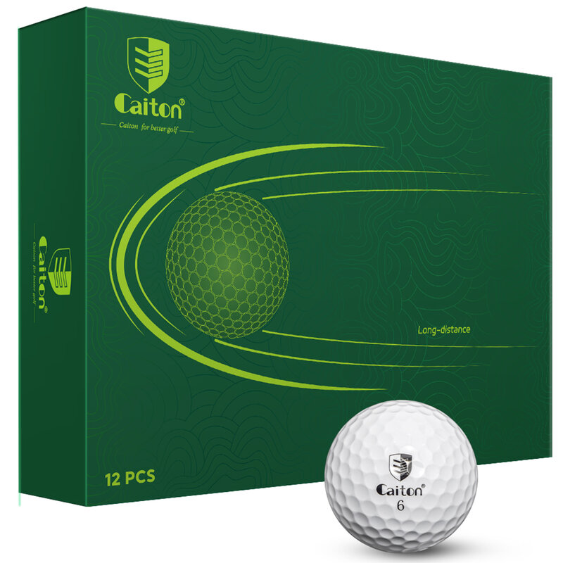 Caiton Long distance Golf Ball | Tour-Level Performance | Multi-Layer Structure | Long Distance Flight | Ultra Soft Feel 12pcs