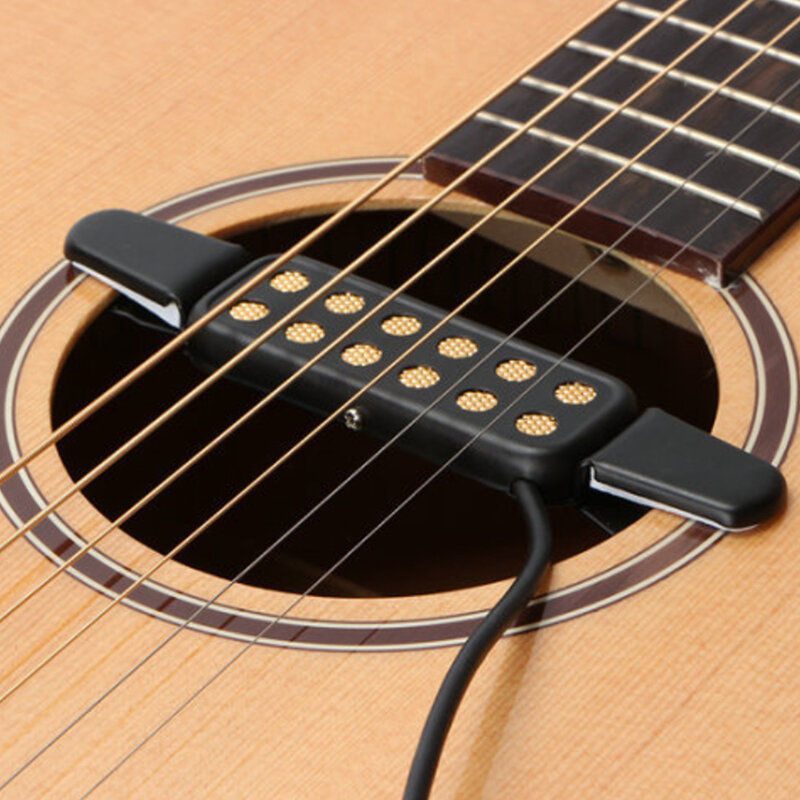 LOMMI Pickup per fori sonori per chitarra acustica a 12 fori trasduttore magnetico tono Volume Controller cavo Audio accessori per parti di chitarra