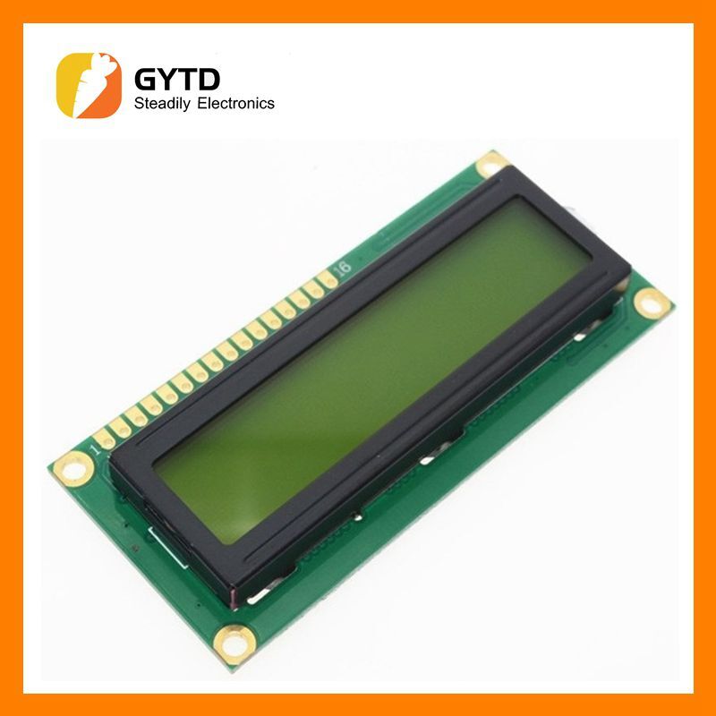 وحدة LCD1602 1602 للصف الصناعي شاشة باللون الأزرق والأخضر وحدة شاشة LCD 16x2 حرف وحدة تحكم HD44780 ضوء أزرق وأسود