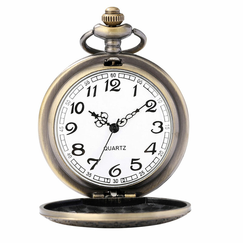 خمر الطابع الصيني نمط ساعة جيب كوارتز قلادة قلادة على مدار الساعة سترة سلسلة فوب برونزية على مدار الساعة مع ملحق على مدار الساعة
