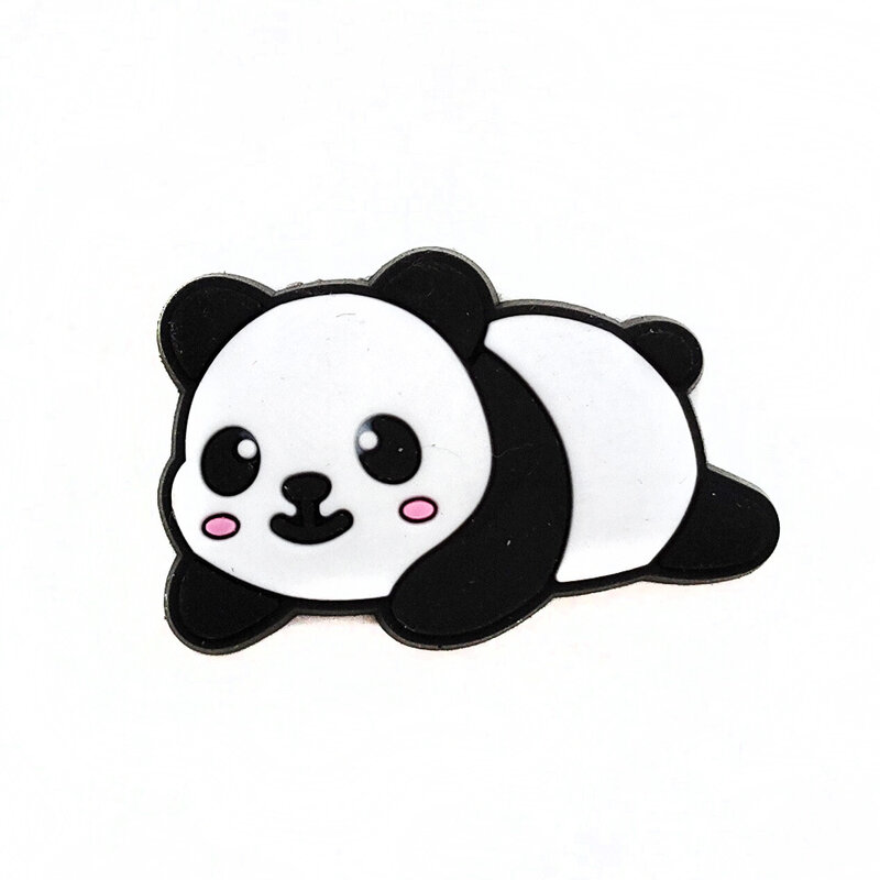 Leuke Dieren 1Pcs Cartoon Stijl Schoen Charmes Diy Grappige Panda/Hamster Croc Klompen Aceessories Fit Sandalen Versier Kids geschenken Jibz
