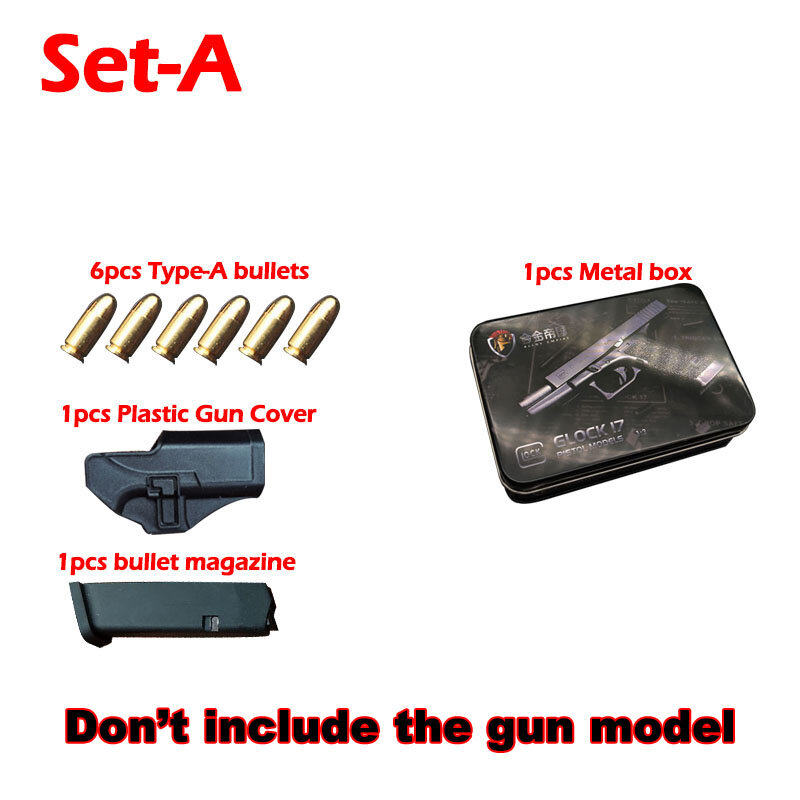 Miniatuur Model 1:3 Glock G17 Kogel Legering Mini Speelgoed Pistool Model Accessoires