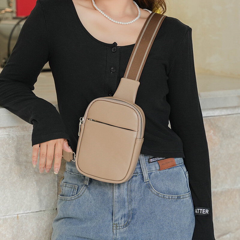 حقيبة كروس بودي متعددة الاستخدامات بكتف واحد للنساء ، حقيبة صدر صغيرة ، موضة جديدة ،