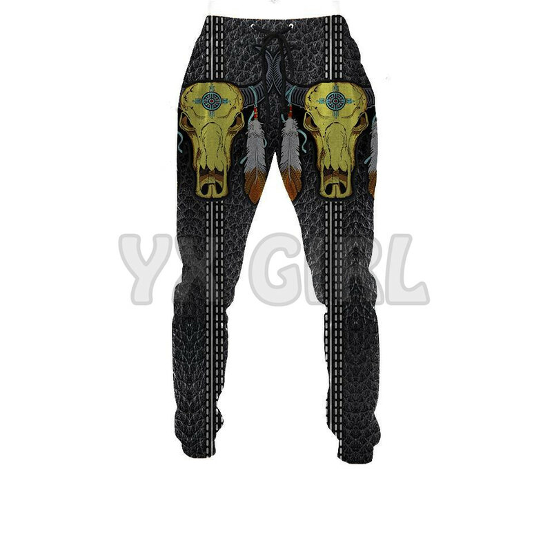 Native Skull Sweatpants 3D Printed Casual Men Jogging Trousers New Streetwear Autumn Loose Sports Pants