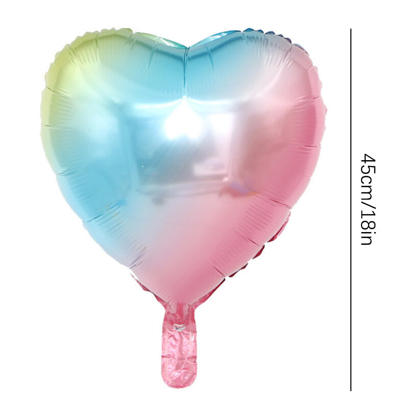 Ballons en feuille d'aluminium en forme de cœur d'amour, or rose, décorations de fête d'anniversaire de mariage, ballons à air, 18 po, 10 pièces