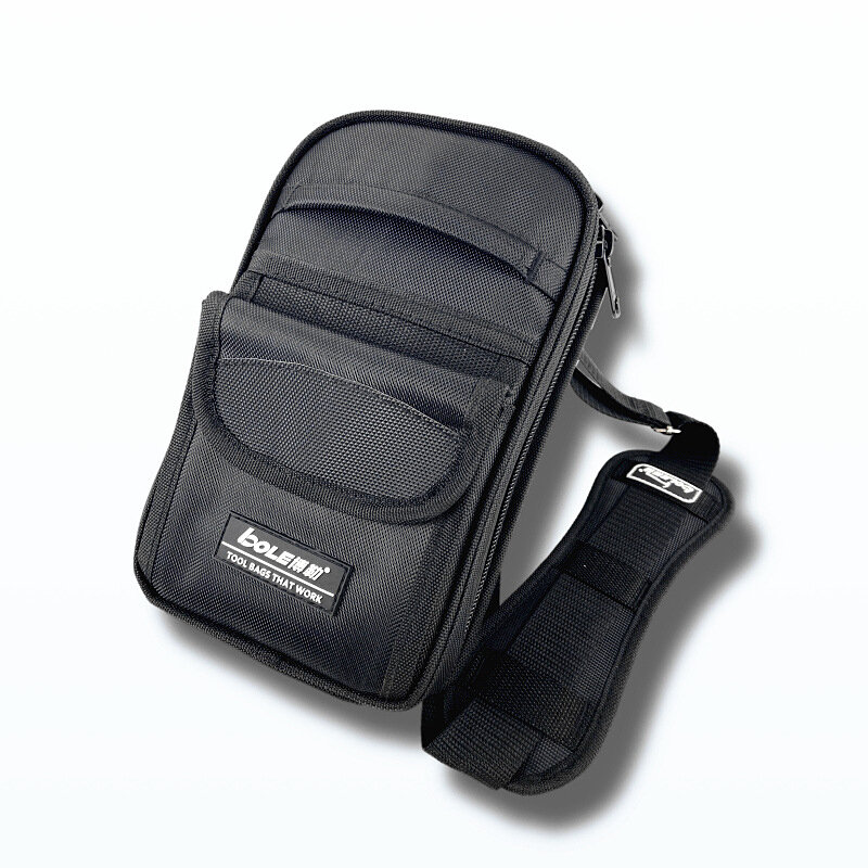 Um ombro ferramenta portátil cintura saco, pequeno mensageiro ferramenta de armazenamento, pendurado saco, manutenção cinto saco