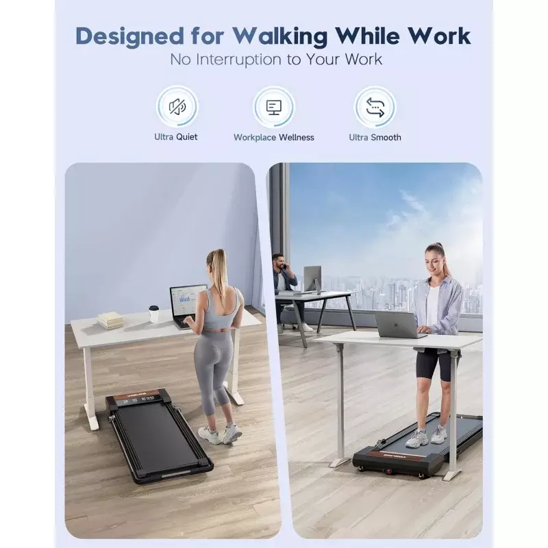 YOSUDA bantalan berjalan treadmill di bawah meja-2 in 1 treadmill lipat untuk rumah/kantor 265LBS kapasitas berat & Speaker Bluetooth