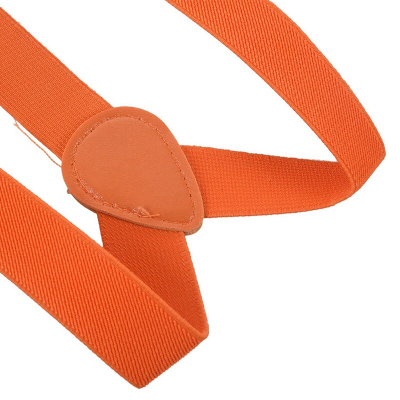 Suspensórios elásticos de clipe para crianças, suspensórios ajustáveis, gravata borboleta fofa, laranja, crianças, meninos, meninas, 3x