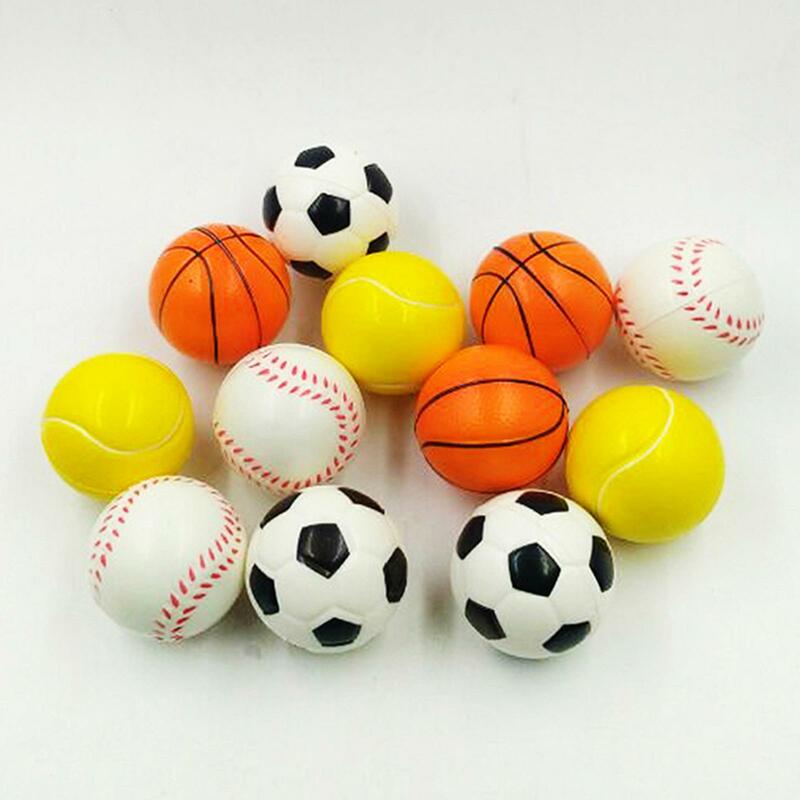 12 Stuks Mini-Sportballen Grappig Lichtgewicht Mini-Schuimballen Knijpbare Ballen Zwembad Strandspeelgoed Voor Park Speeltuin Strand Binnengazon