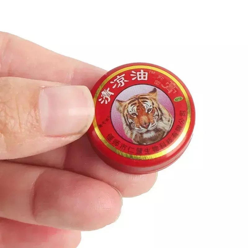 5pcs Natural Tiger Balm Plaster Tiger Essential Oil Mosquito Elimination Headache Cold Dizziness Solid Balm Muscle Massage Relax