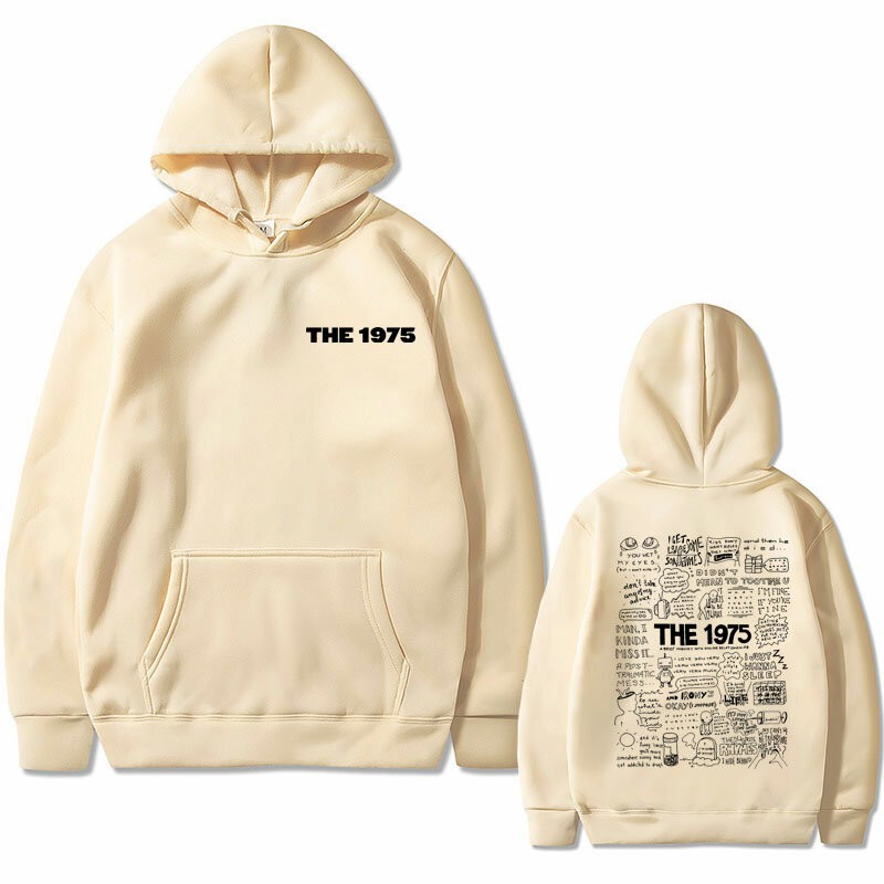 British Indie Alternative Rock Band The 1975 Graphic Hoodie Male Vintage Gothic Sweatshirt Men Fashion Casual Oversized Pullover