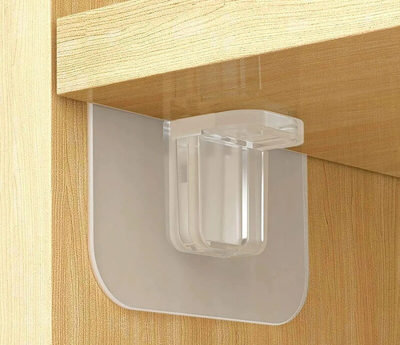 6/10/20pcs Adhesive Shelf Brackets Punch Free Shelf Support Pegs For Shelves Kitchen Cabinet Book Closet Clapboard Layer
