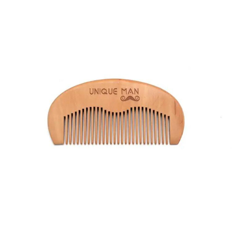 Neue Private Label Nische Design Haar kämme für Frauen unterstützen benutzer definierte Logo Haar Bart Kamm für Männer natürlichen einfachen Holz Haarkamm