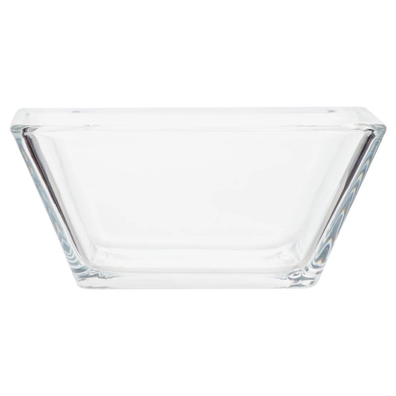 12-Piece Square Clear Glass Dinnerware Set
