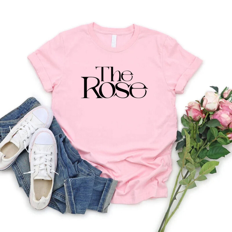 Camiseta de La Rosa Kpop Back To Me para mujer, camiseta de grupo coreano, camisetas gráficas, camiseta de manga corta, ropa de calle, Top para mujer
