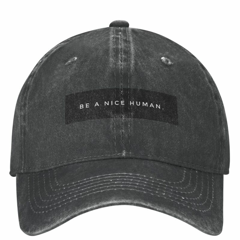 Vintage być miłym człowiekiem, czapki baseballowe mężczyźni kobiety w trudnej sytuacji wyprane czapka typu Snapback czapki z Golf prezent do biegania