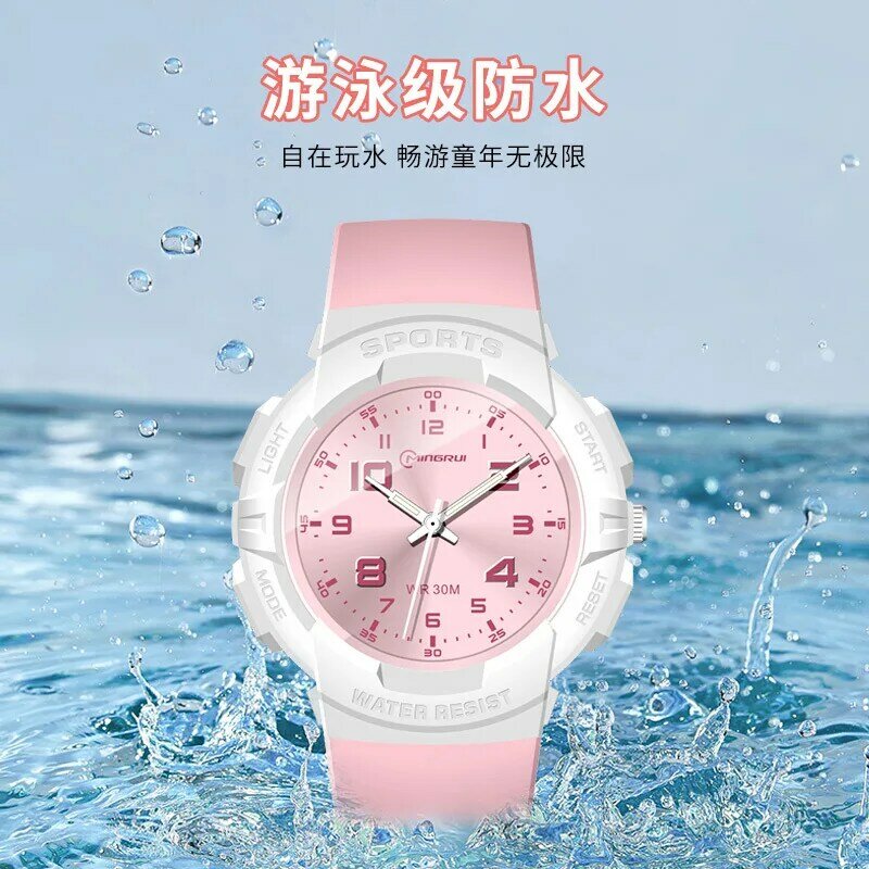 Marca de moda relógio de pulso das crianças bateria japonesa natação à prova dwaterproof água estudante luminoso quartzo para meninos e meninas montre