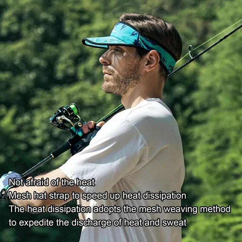 Man Sunvisor Hats Sunscreen Men's Sunvisor Camouflage Breathable Sunvisor Hat For Men And Women For Riding Camping Fishing