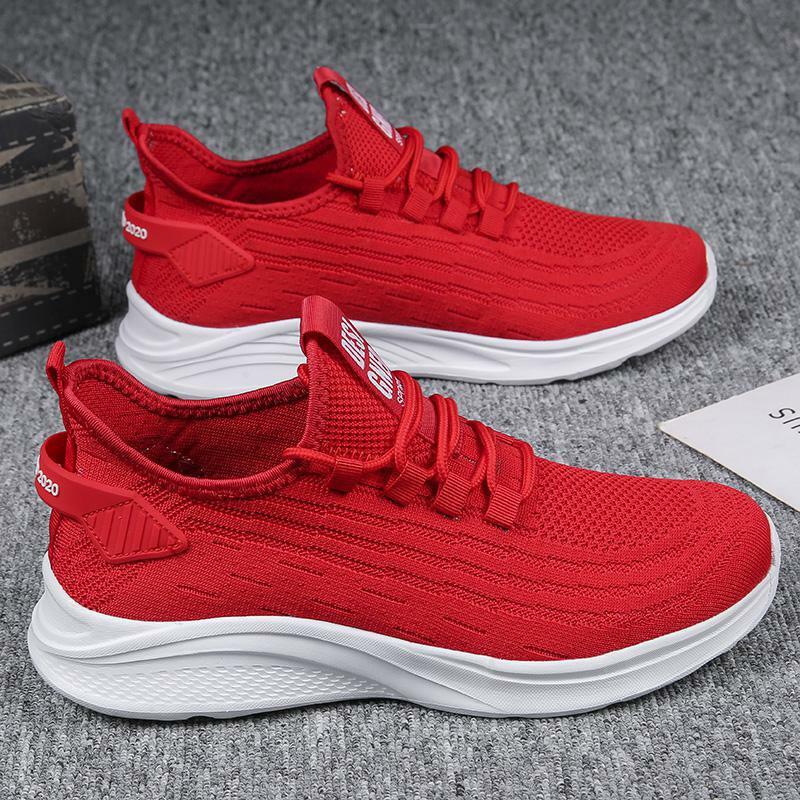 Zapatos blancos para hombre, zapatillas informales de tablero, Red roja, zapatos bajos para adolescentes, novedad de otoño 2023