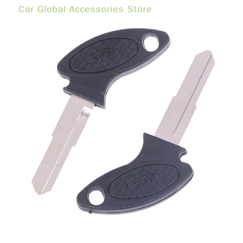 2PCS Blank Uncut Key For Some Chinese Motorcycle Moped Left And Right Blade Groove