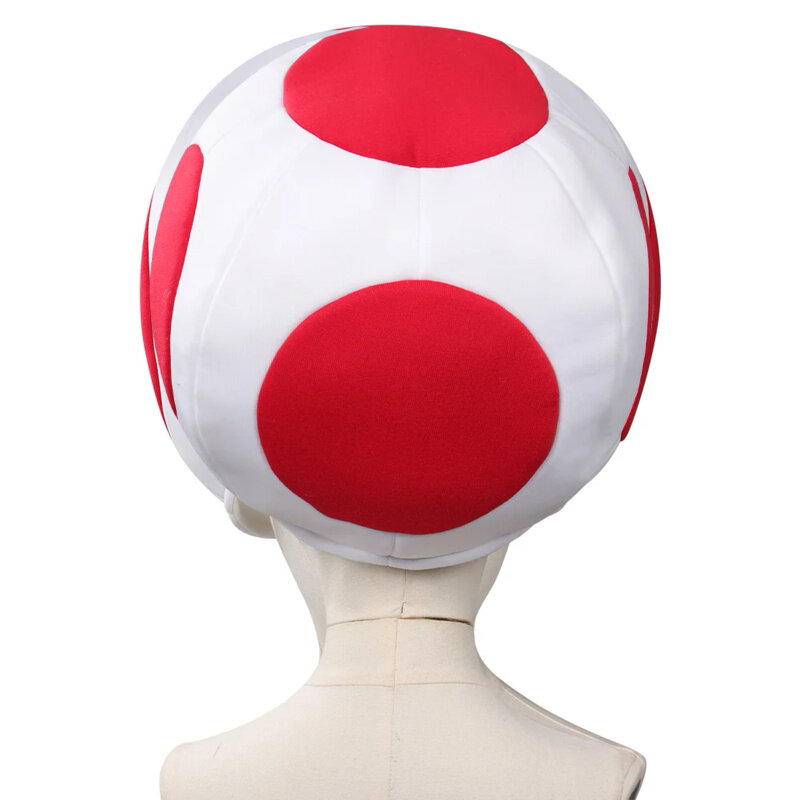Toad Cosplay Kids Hat Red Green Dot Mushroom Cap Headwear Game Bros Roleplay Fantasia Boys Girl Accessories Halloween Party Gift