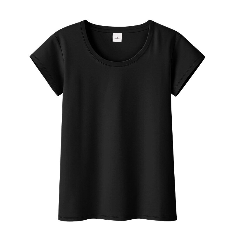 T-shirt à manches courtes pour femmes, en coton, blanc, à la mode, été, 2022