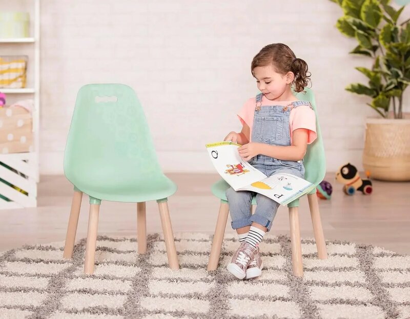 Chairs For Kids 2 Chairs Wooden Legs - Furniture For Kids – Chair Set -  3 Years +