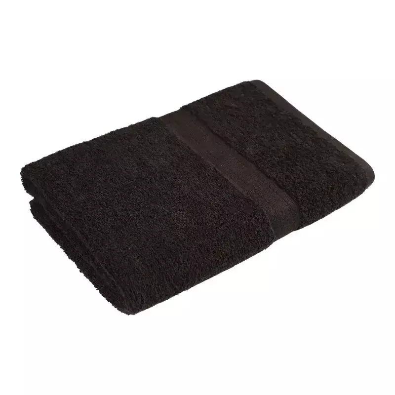 Однотонное банное полотенце, насыщенный черный цвет