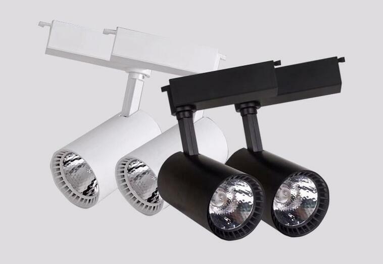 Luz LED de pista para tienda de ropa, lámpara COB de 12W, 20W, 30W, focos de riel, accesorio de seguimiento, reflectores