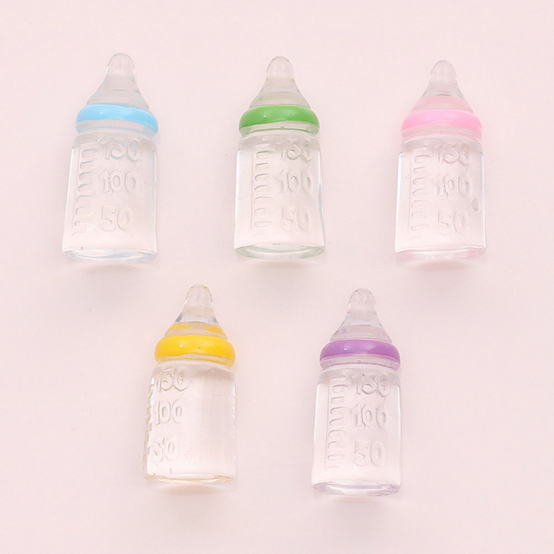 25 Pcs Mini Toy Ornaments Miniature Toys for Kids Baby Bottle Decoration Shower Cute