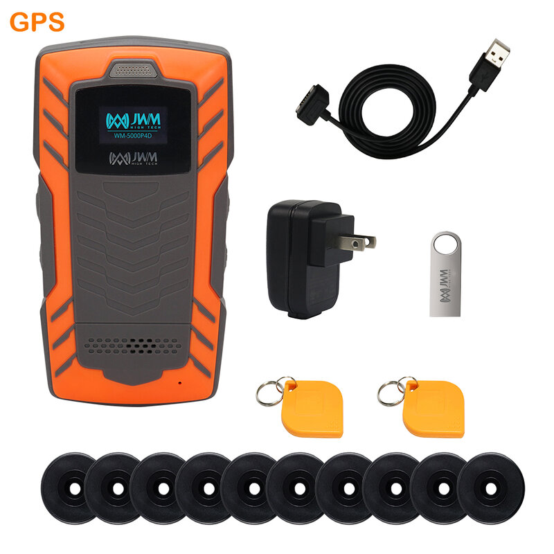 WM GPS Guard Tour Patrol Security System with Phone Calling, 4G Online Real-Time Track Patrol Wand for Hotels, Industrial Park