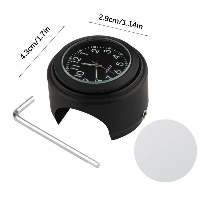Orologio da manubrio per bicicletta orologio impermeabile accurato misuratore di temperatura Glow In The Dark accessori per l'equitazione Fit 22-25.4mm manubrio