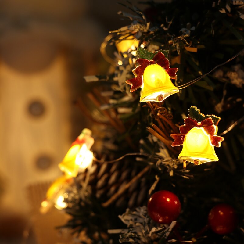 산타 클로스 크리스마스 LED 라이트 스트링 메리 크리스마스 장식 홈 2022 크리스마스 트리 장식품, 나비 다드 크리스마스 선물 새해