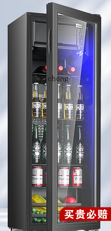 ZF-Single Door Wine Cabinet, armário refrigerado, vidro transparente, refrigerador de bebidas pequenas do agregado familiar