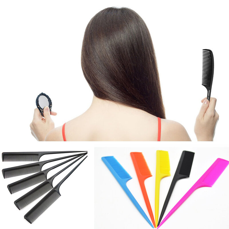 1pcs Random Professional Hair Tail Comb Salon Cut Comb Styling For Plastics Spiked Salon Hair Care Styling Tool For Unisex