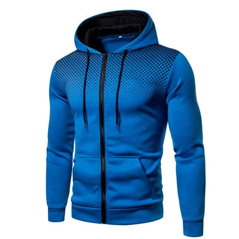 Весна 2024, мужское повседневное спортивное пальто, свободное мужское спортивное пальто в горошек с капюшоном