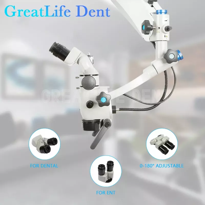 GreatLife Dent 45 stopni Zumax OMS2355 mikroskop operacyjny 5 kroków z regulacją 0-180 stopni za pomocą cyfrowego mikroskopu chirurgicznego
