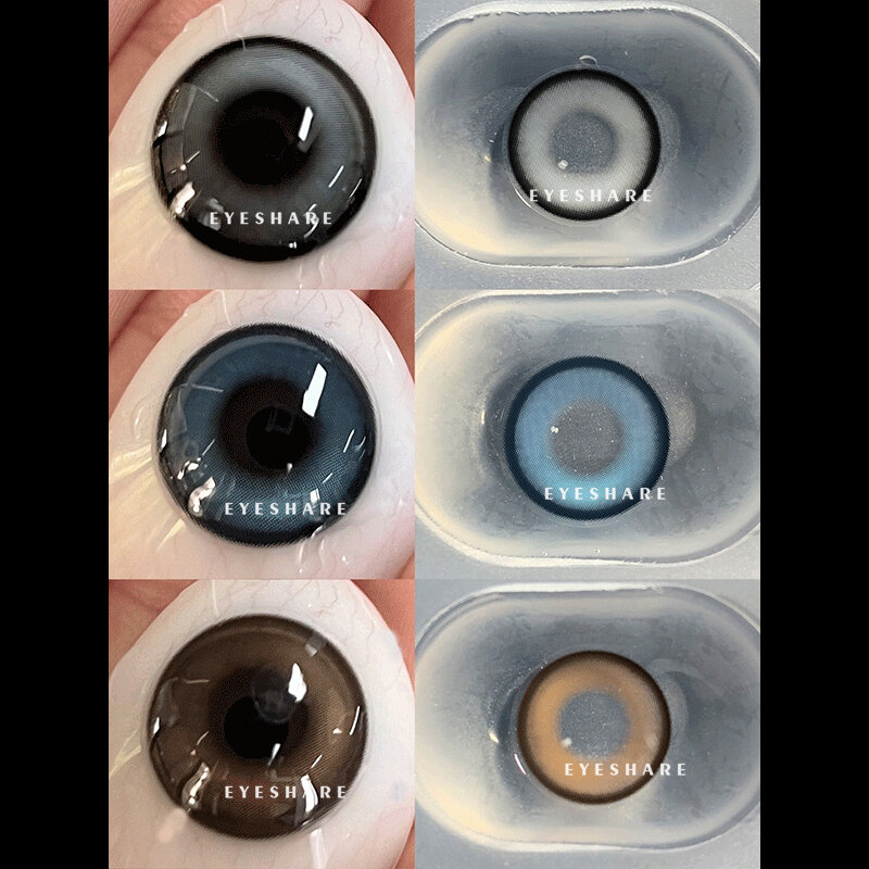 EYESHARE Natural Contacts Lenses Color Contact Lens for Eyes 2pcs Brown Contact Lenses Yearly Beauty Cosmetic Eyes Colored Lens